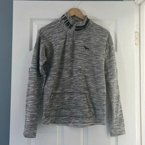 Victoria’s Secret Heather Grey Quarter Zip Sweatshirt Size Small